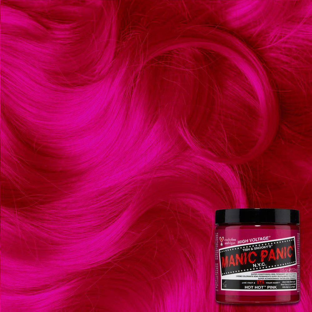 Manic Panic Hot Hot Pink на волосах