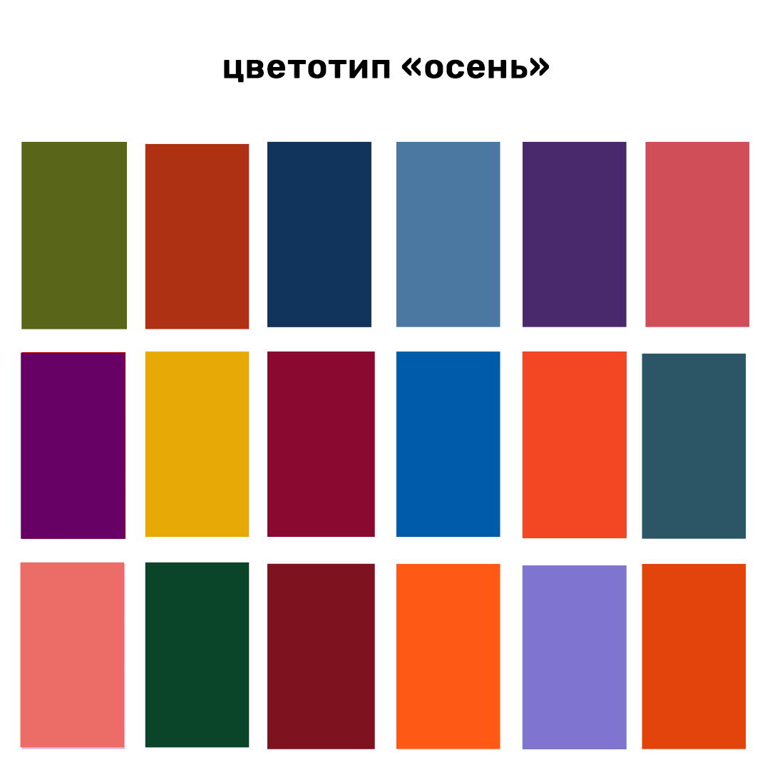 цветотип осень подходящие цвета волос