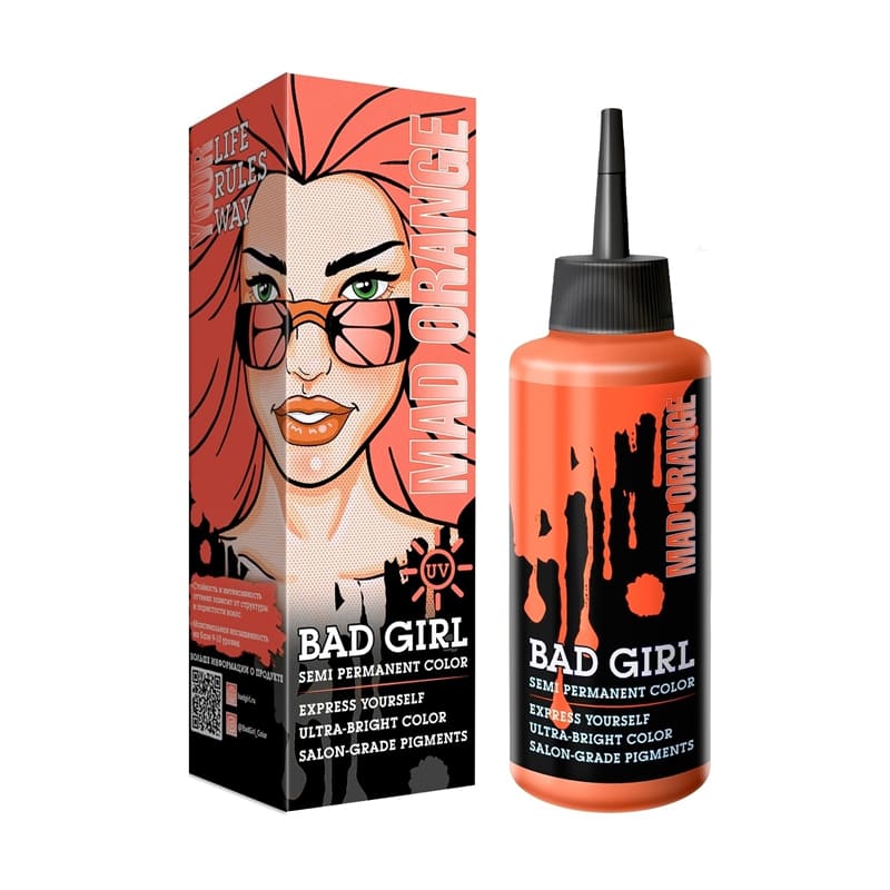 Пигмент прямого действия Bad Girl Mad Orange 150 мл Пигмент прямого действия Bad Girl Mad Orange 150 мл