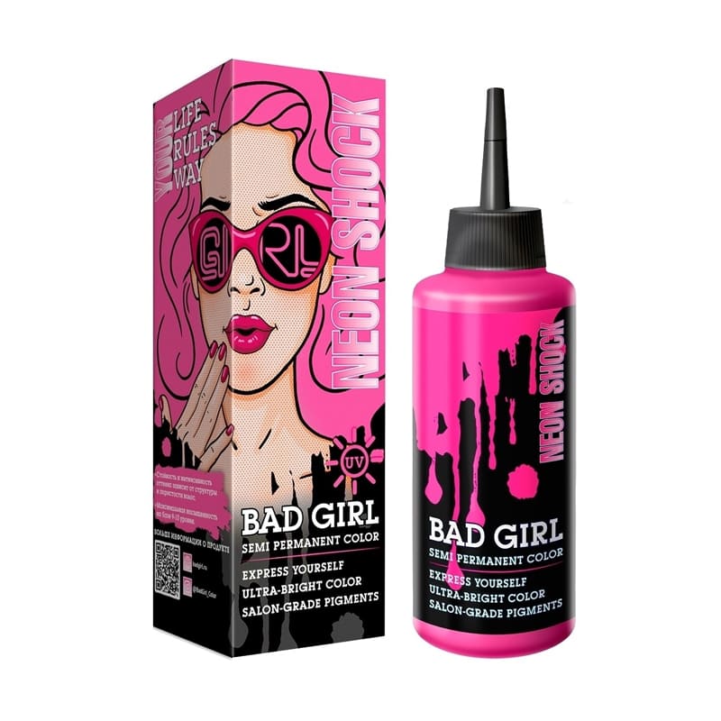 Пигмент прямого действия Bad Girl Neon Shock 150 мл Пигмент прямого действия Bad Girl Neon Shock 150 мл